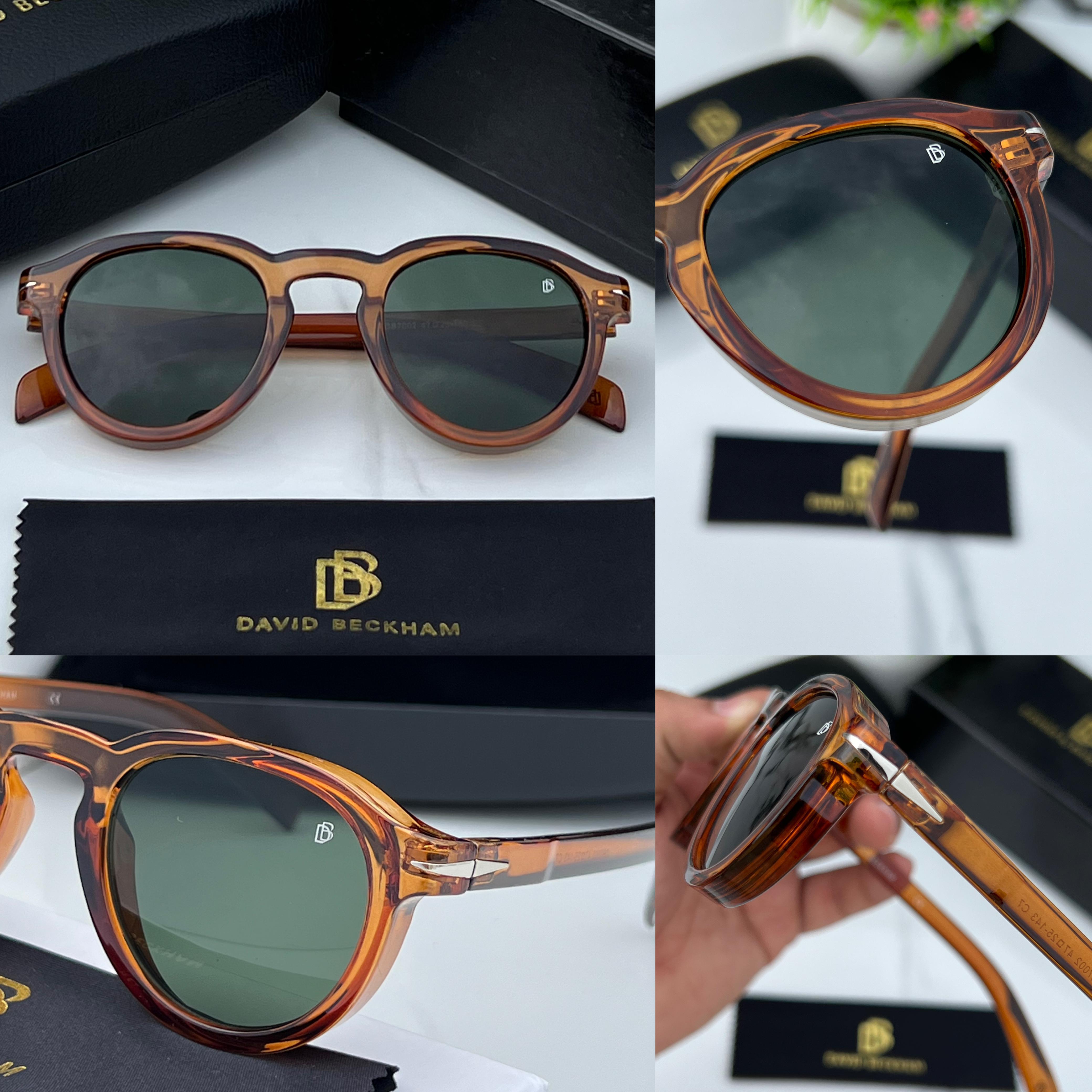 Davi round brown green B